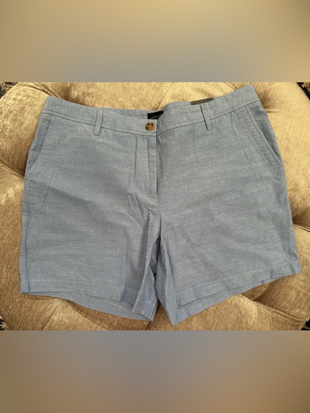 Talbots Light Blue Relaxed Chino Shorts 14p